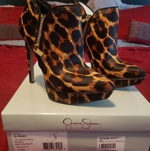 Jessica Simpson zip up heels